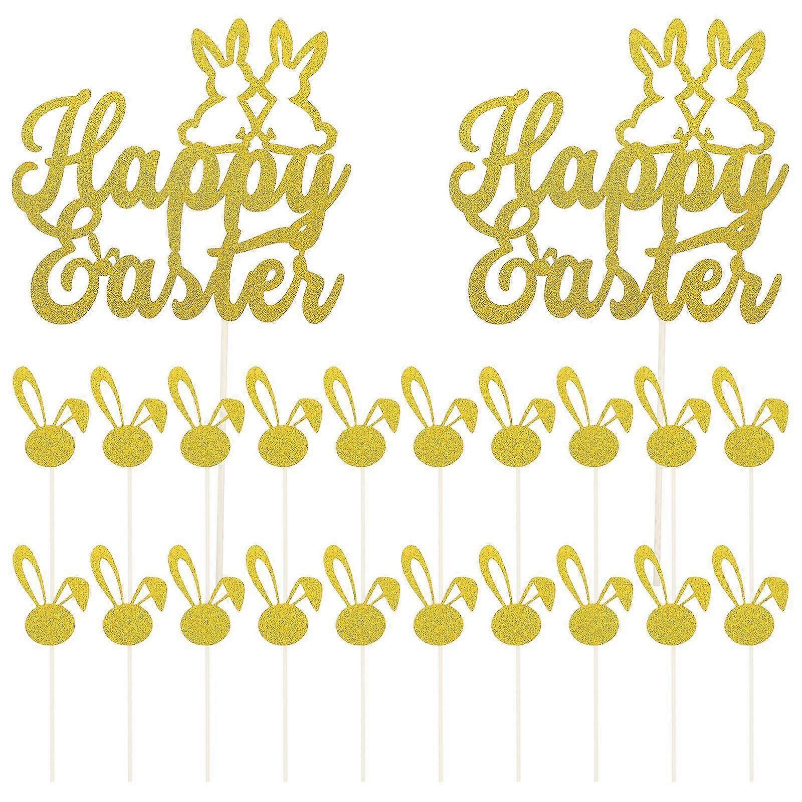 1 Set Cartoon Easter Cake Picks Easter Cupcake Decoration Cupcake Toppers