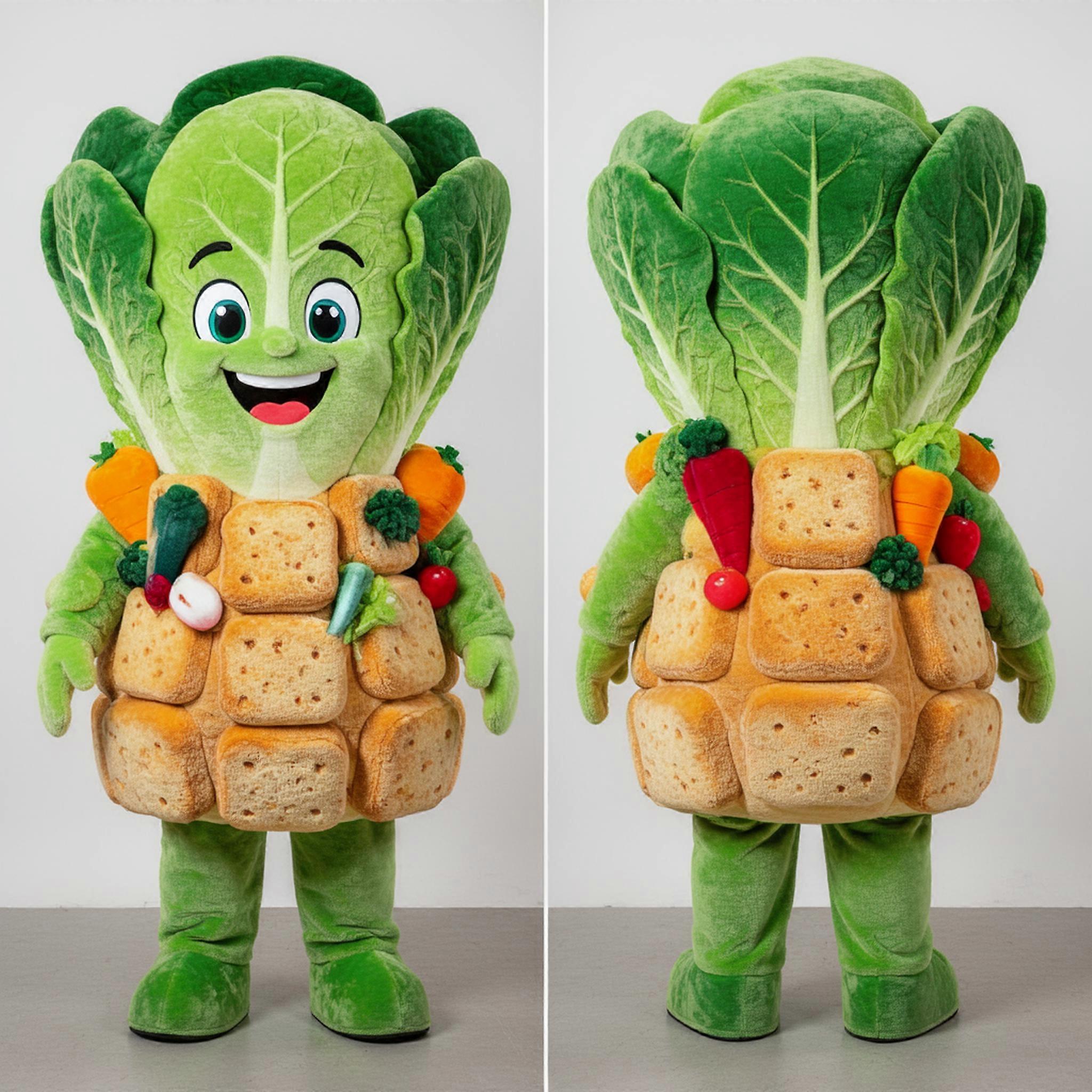 MASTICOT Vibrant Round Caesar Salad Mascot