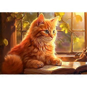 Puzzle for Adults Window Cat Puzzles Reading Cat Jigsaw Puzzles Cute Kitten Puzzle Cozy Retreat Puzzles VV228