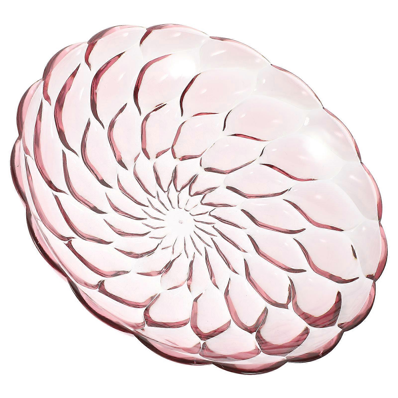 Plastic Red Embossment Snack Plate for Fruit Storage