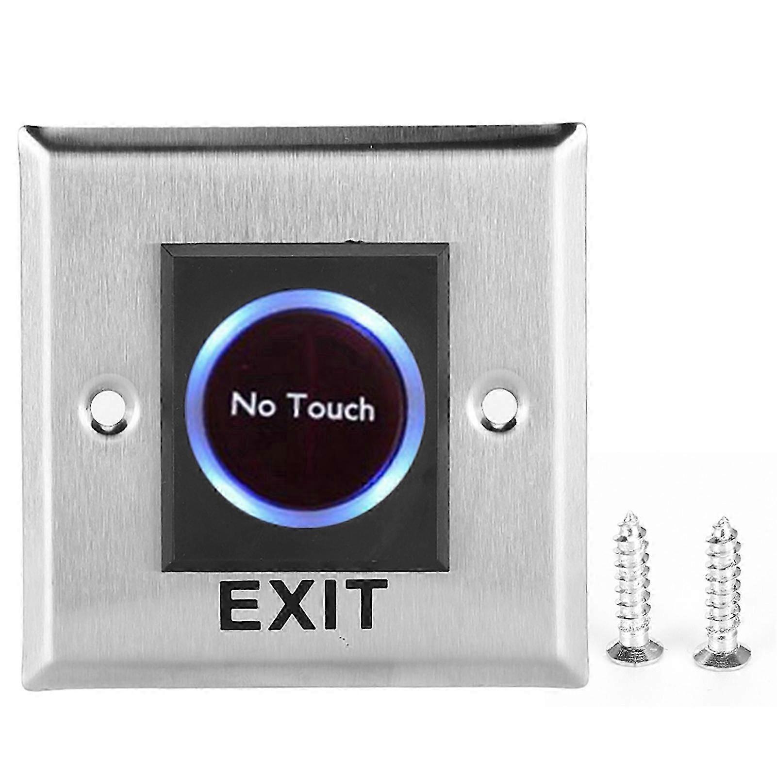 Infrared Sensor Switch Contactless No Touch Door Exit Button with Backlight compatible with Access Control
