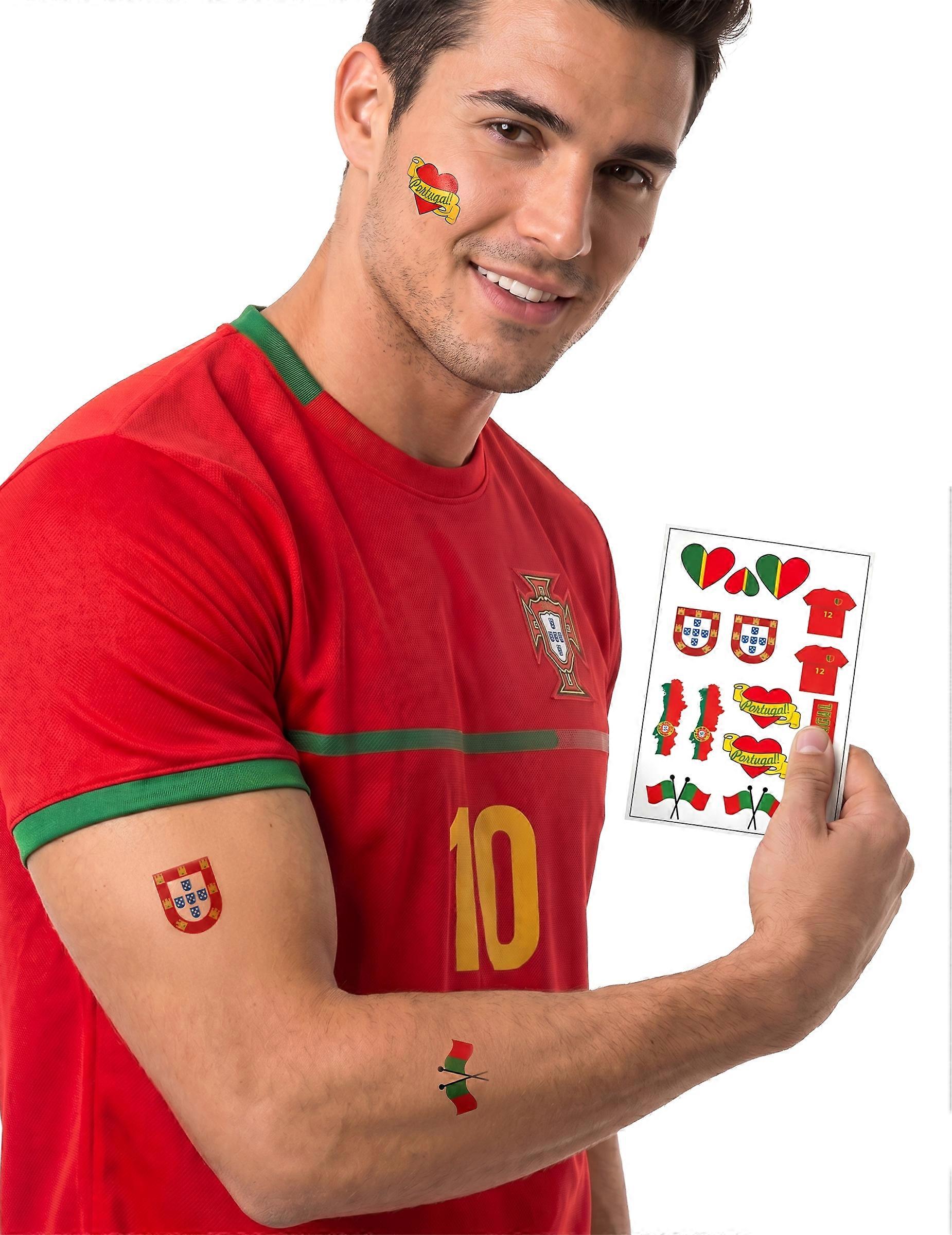 Portugal supporter temporary tattoos