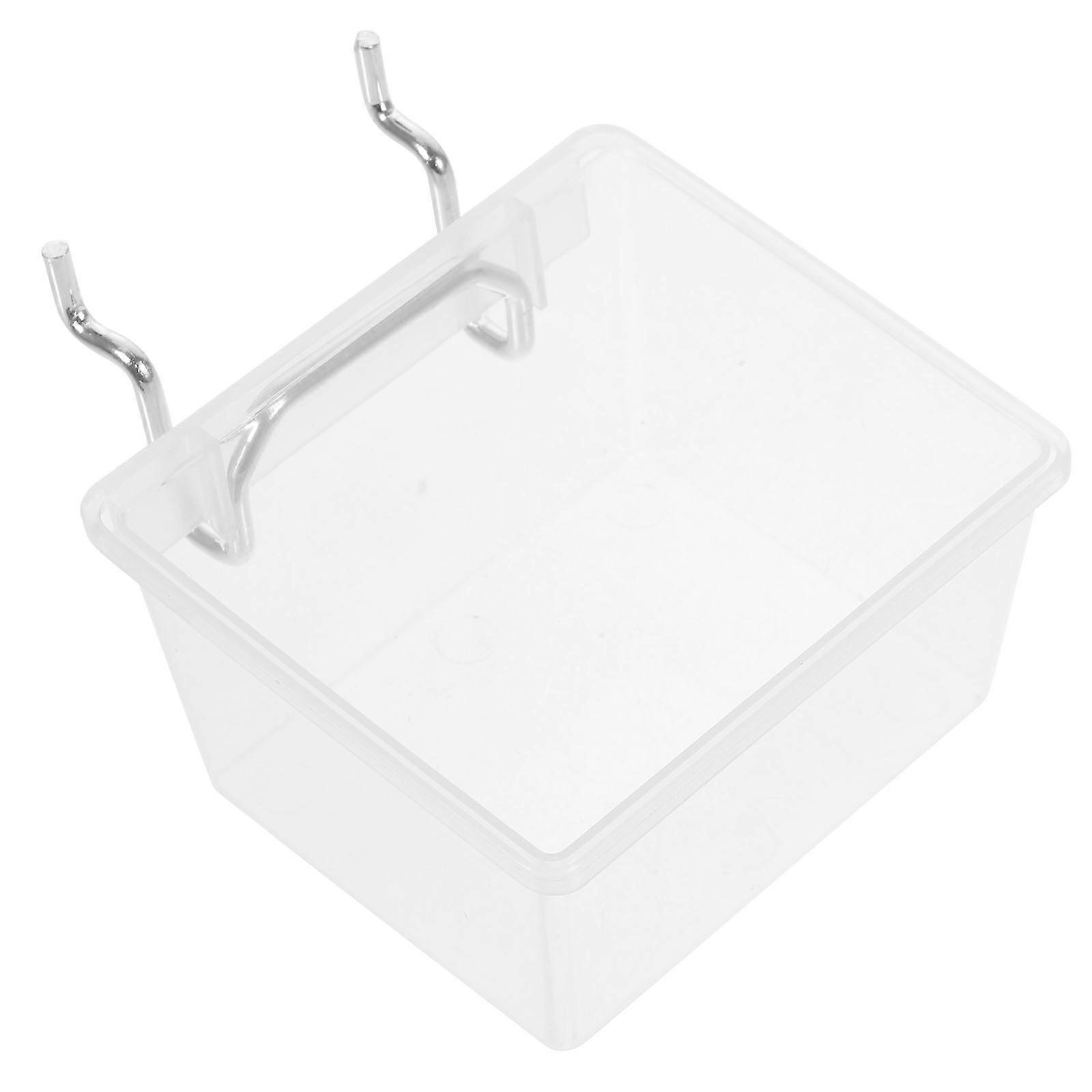 Transparent Antistatic Pegboard Bin with Hook for Hardware Storage