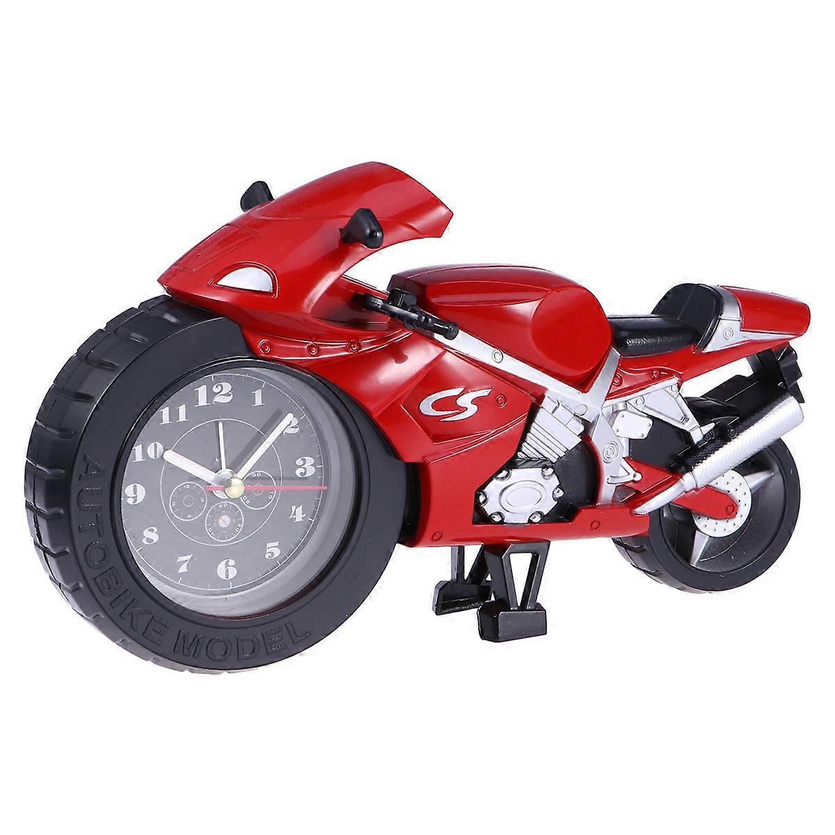 Cartoon Alarm Clock Motorcycle Model for Timekeeping