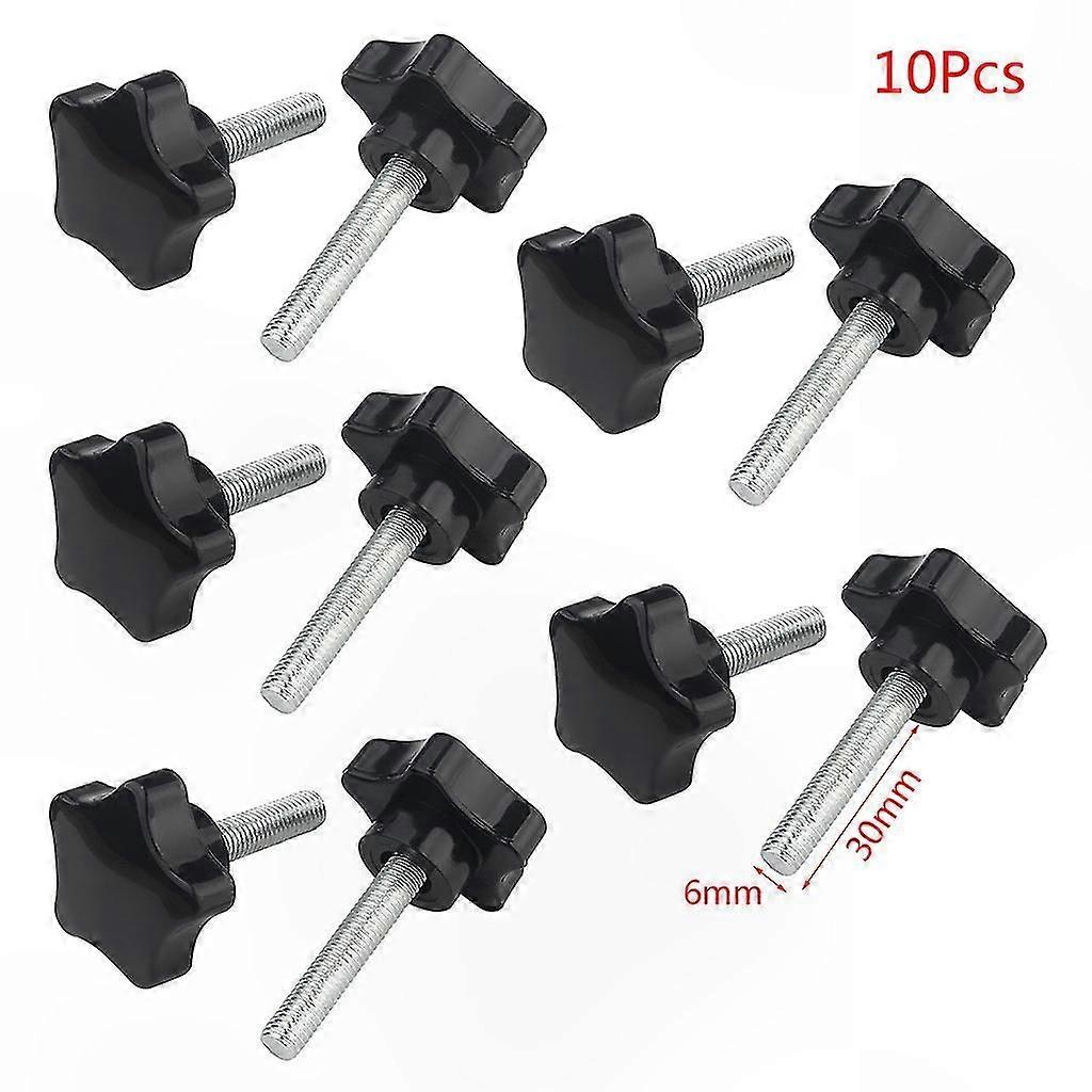 10-Pack Star Knobs with M6/M8 Male Thread for Clamping Applications