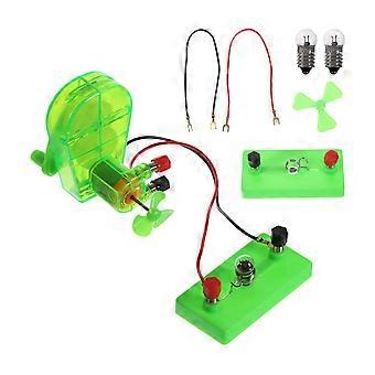 Hand Crank Generator DIY Motor Kit with LED Bulb Holder for Science Projects and STEM Learning