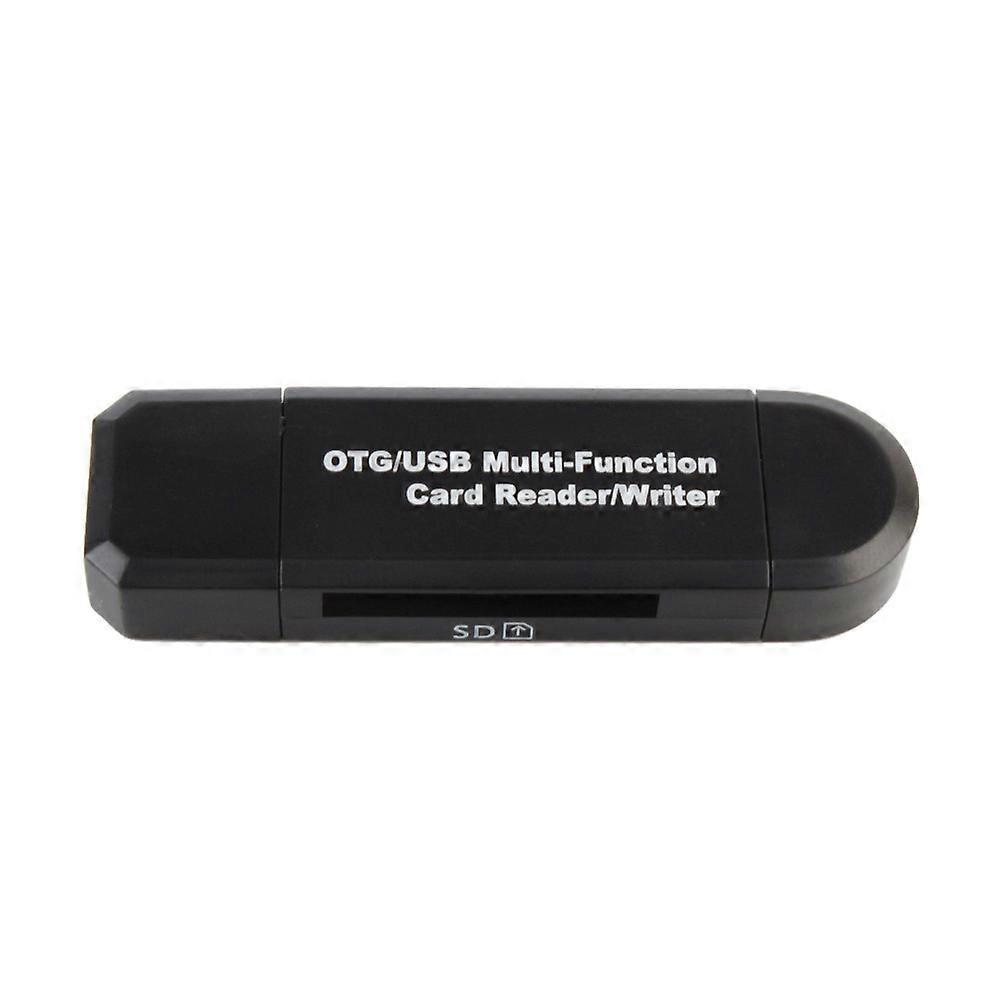 Otg USB 2.0 Reader Memory Card Adapter for 2Pcs Black