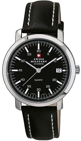 Swiss Military Quartz Analog Man Watch with Cowskin Bracelet SM34006.01