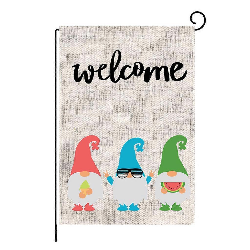 Linen Easter Dwarf Garden Flag Double