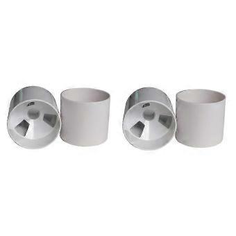 4pcs Outdoor Golf Training Flagpole Hole Cup Golf Training Aids 3 Holes White Plastic Golf Hole Cup-bj