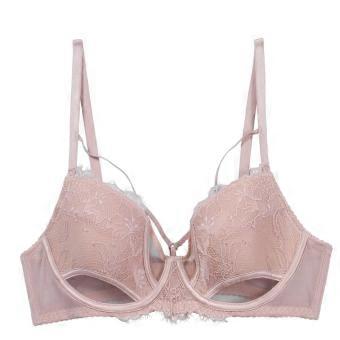 French sexy lace underwear big chest small anti-sagging underwear summer thin pure desire mesh large size bra cover