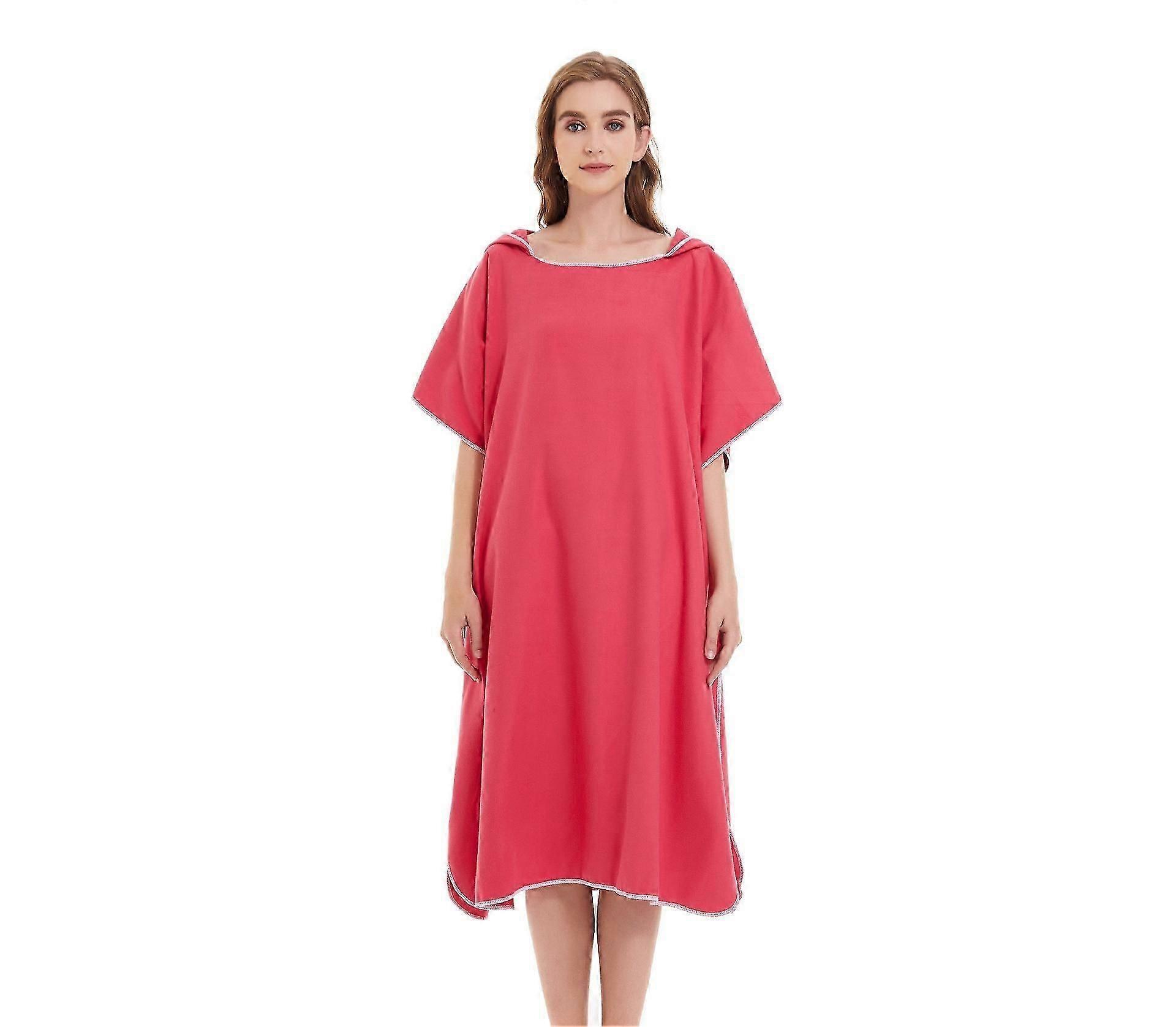 Hooded Quick-Dry Absorbent Fleece Poncho