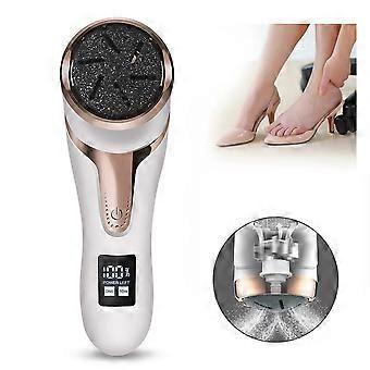 Rechargeable electric foot file, removes calluses, LCD screen, foot care tool, professionally removes dead skin from fee [XR]