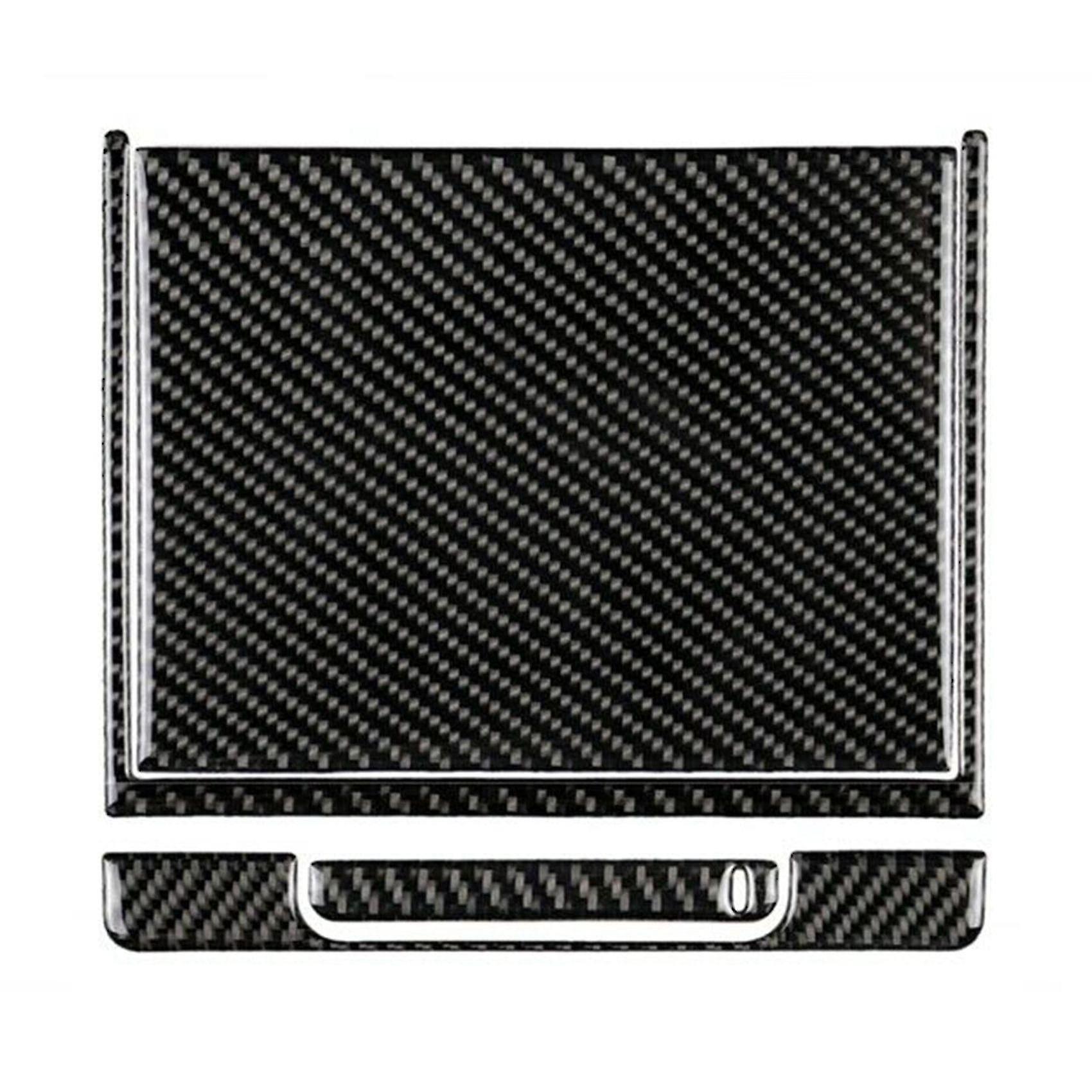 Carbon Fiber Center Console Storage Box Cover Trim Kit