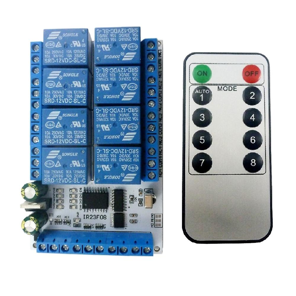 8 Channel Multi-function Infrared Remote Control Relay Module