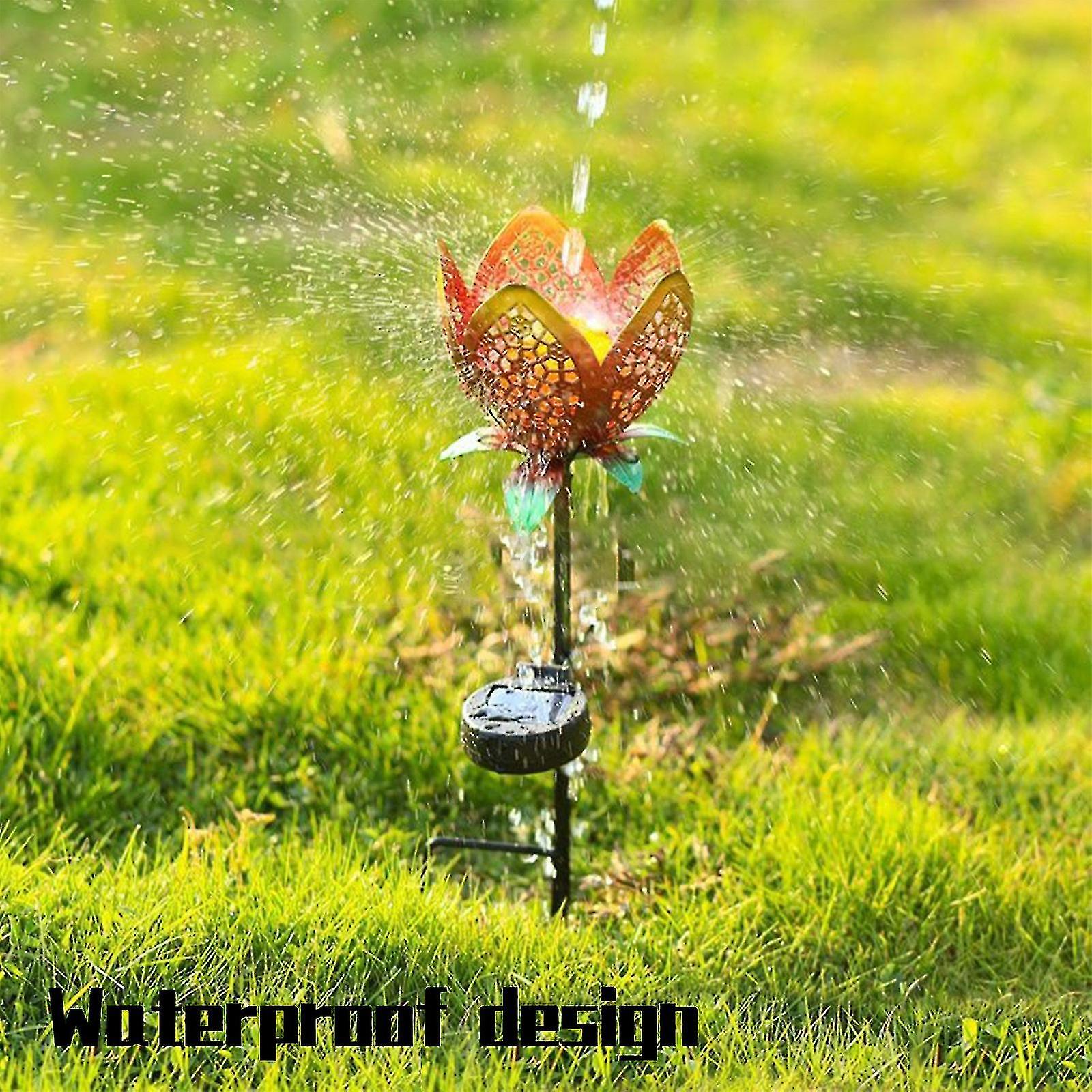 Solar Flower Wrought Iron Hollow Flower Lamp Lawnlamp Led Lamp Garden