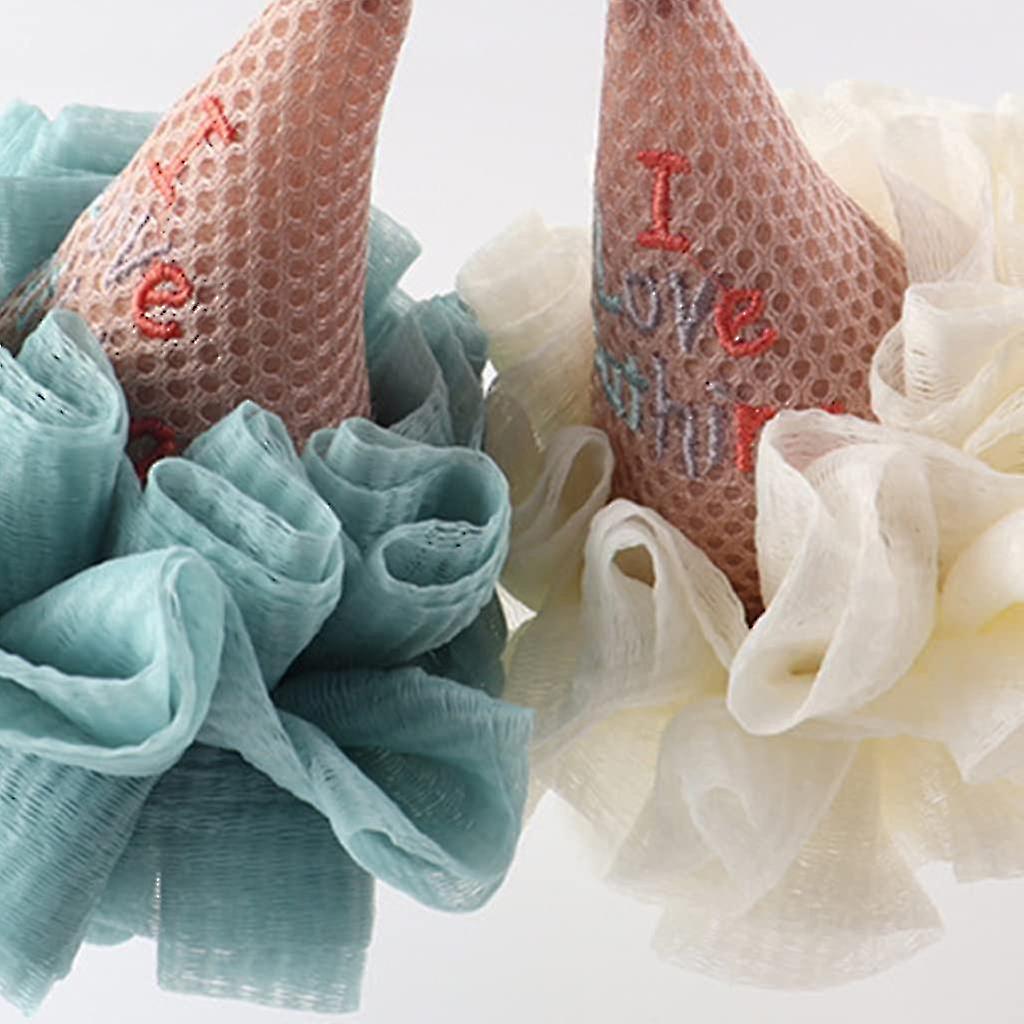 Ice Cream Bath Ballshower Sponge Ballsfoaming Net Cleaning Bodyscrubber Exfoliatingbathroom Home Hotel Suppliesmake Body Relax.
