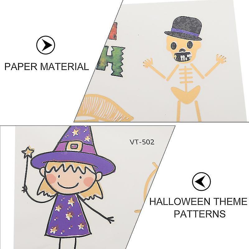 21X15cm Temporary Tattoos 6sheets Halloween Facial Stickers Spoof Stickers Creative Hallo