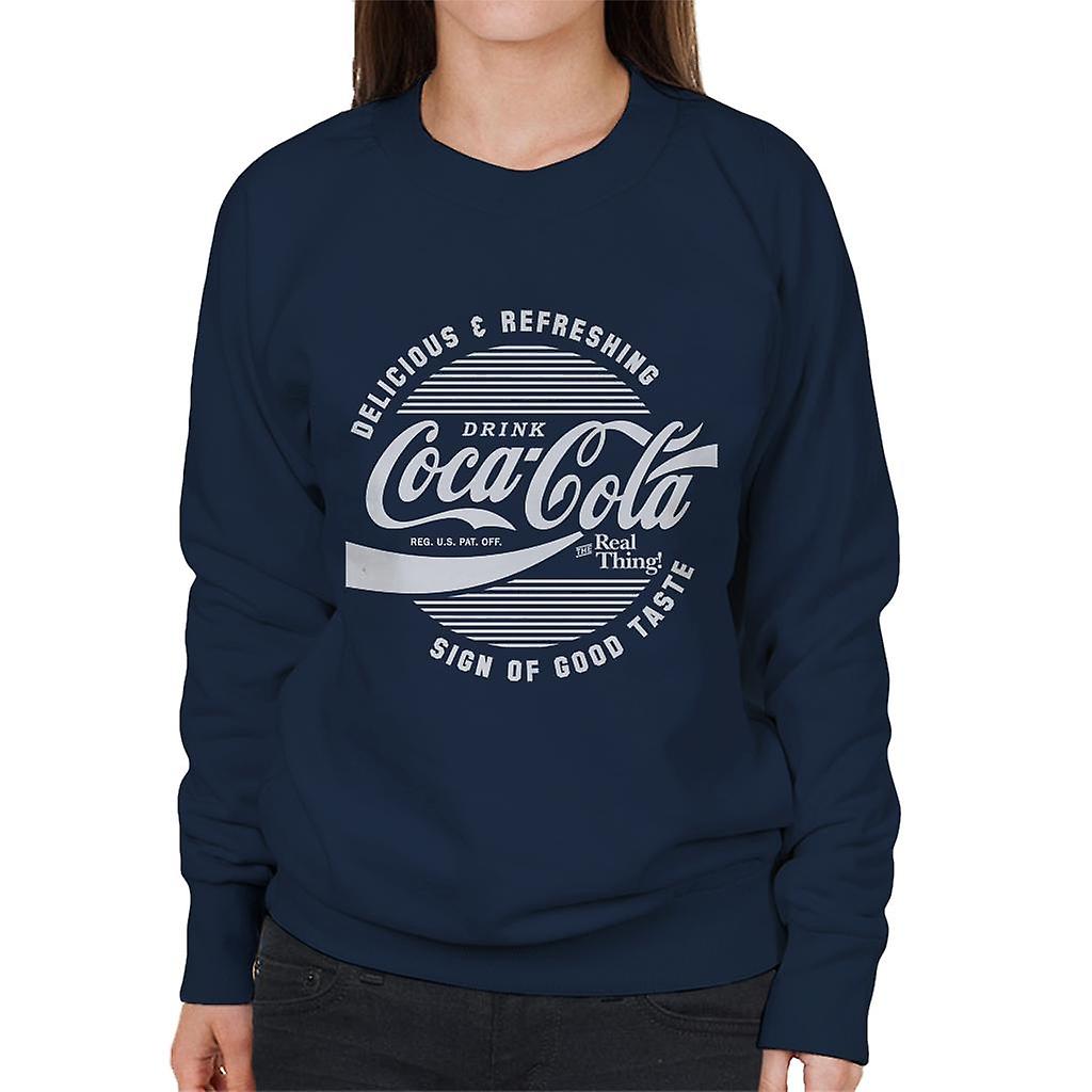 Coca Cola Circle Logo White Text Women's Sweatshirt