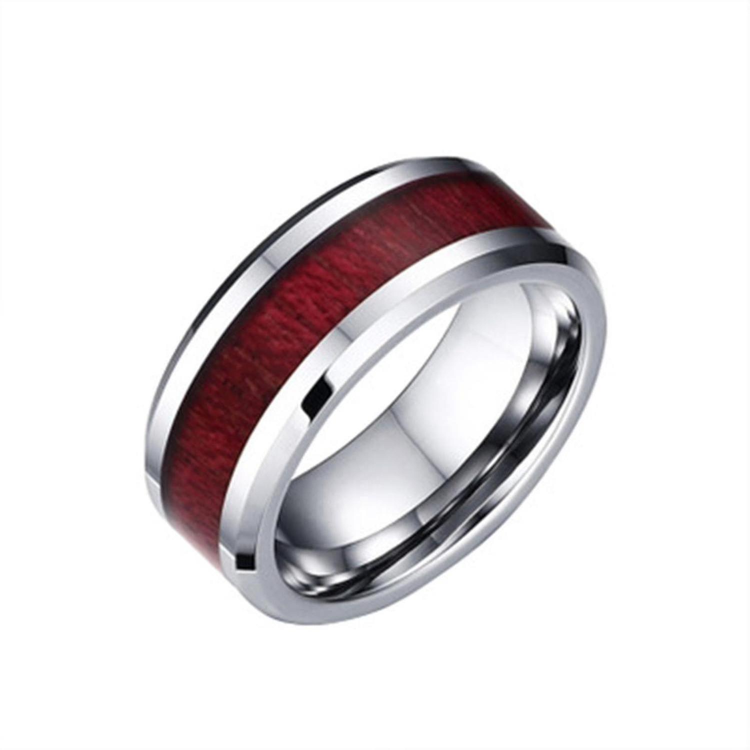Couple Ring Grain Titanium Steel Layer Ring Ring Set