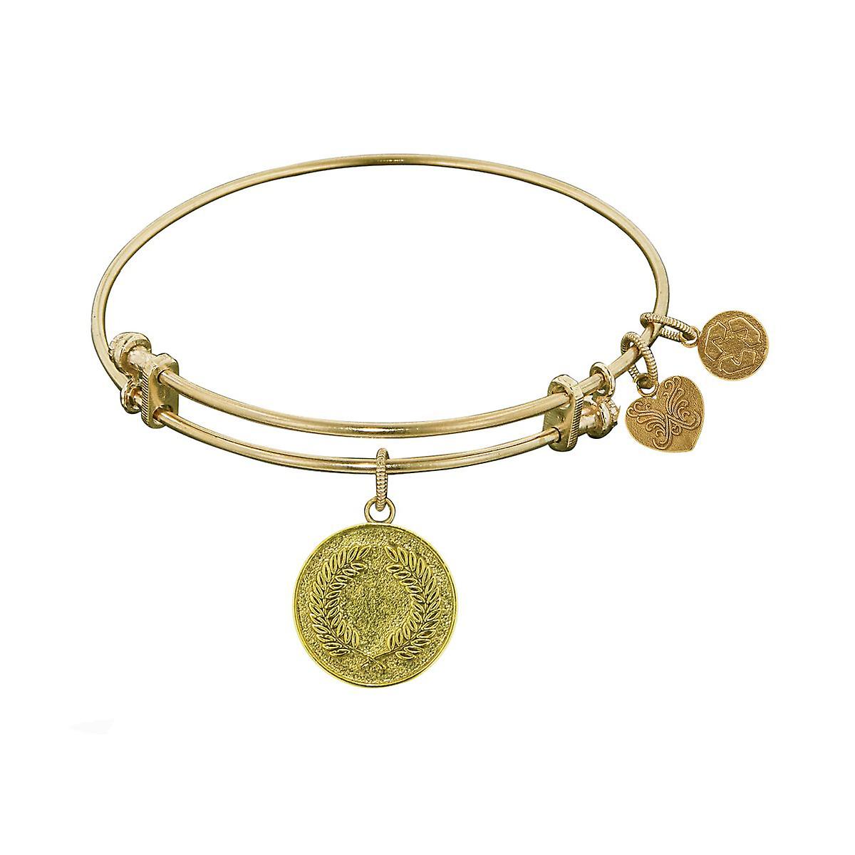 Stipple Finish Brass Laurel Wreath Angelica Bracelet, 7.25"