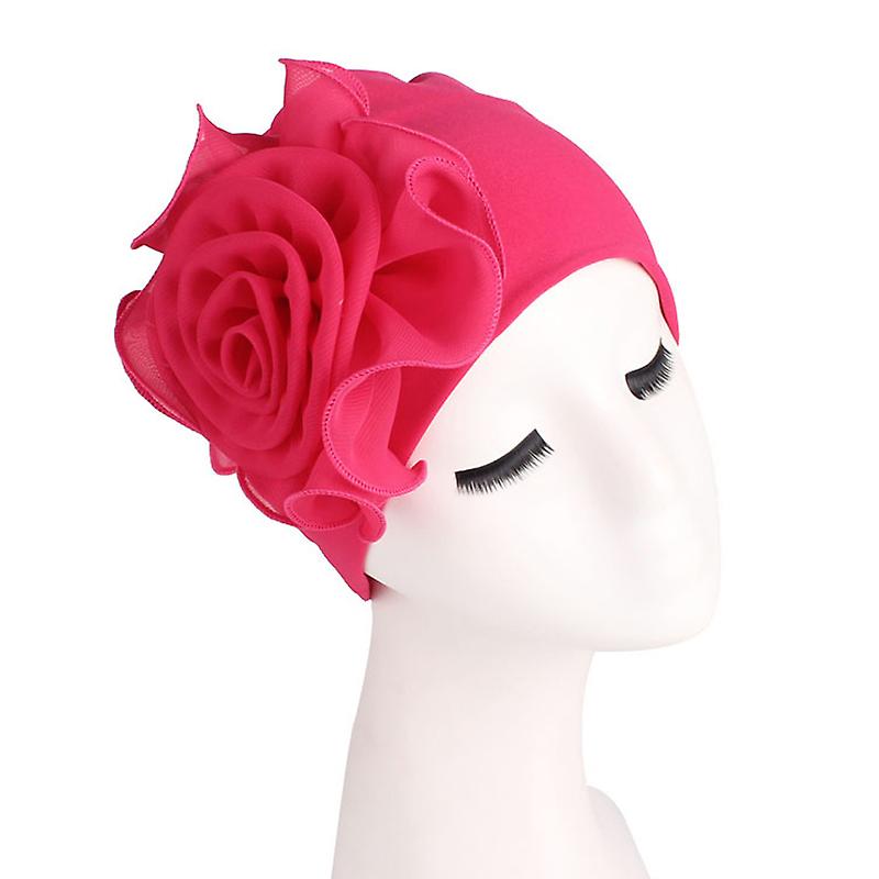 Women Flower Elastic Turban Beanie Hat Head Wrap Scarf Cancer Chemo Hat Cap