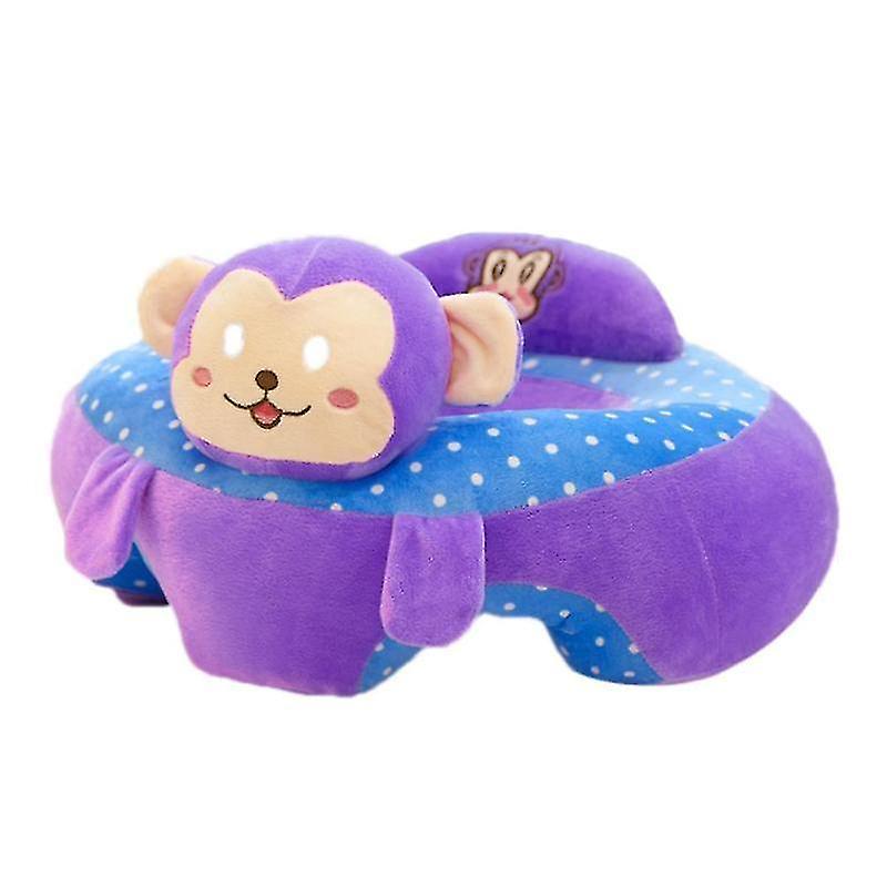 Purple Baby Cartoon Animal Support Seat Plush Cushion Stuffed Play Toy
