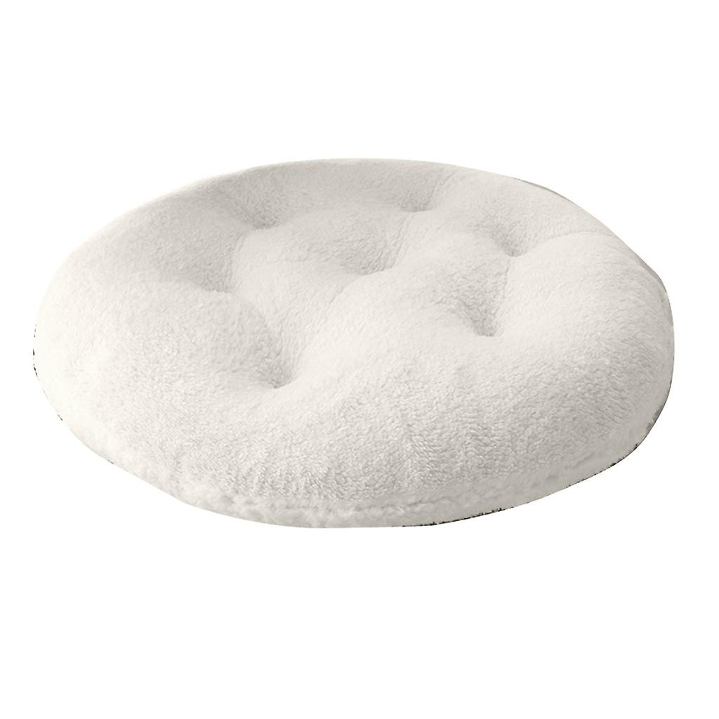 Round Stool Cushions Fluffy Lamb Plush Office Computer Chair Protective Buttock