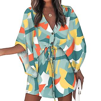 Women's Drawstring Loose Dress Women Oversize Daily Dress For Going Beach Side Wear