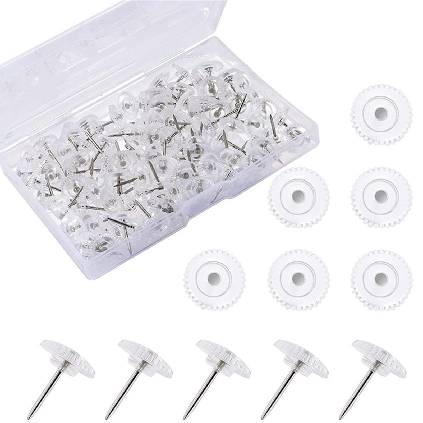 100pcs Gear-shape Pushpins with for Case Simple Map Pins Photo Memo File Thumb T