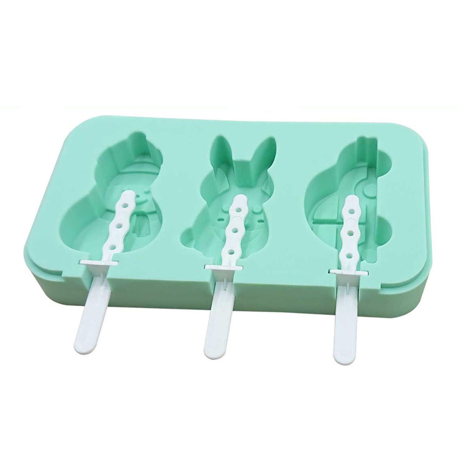 3 In 1 Shape Silicone Ice Making Mould With Removable Lids Easy To Clean With Lid For Summer 3-grid