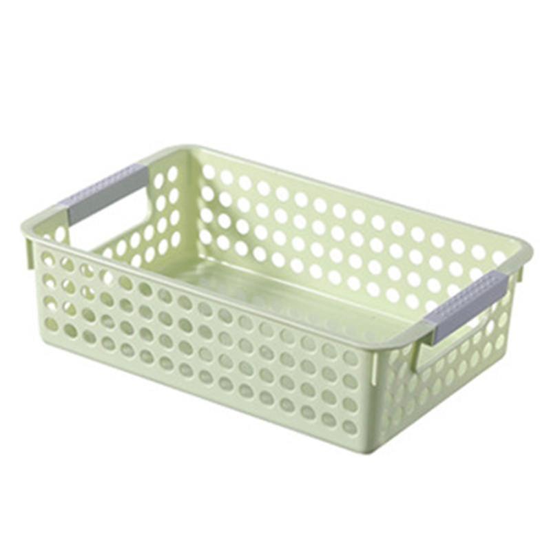 Storage Basket with Handle Dirt-proof PP Simple Appearance Sundries Storage Box Kitchen Supplies
