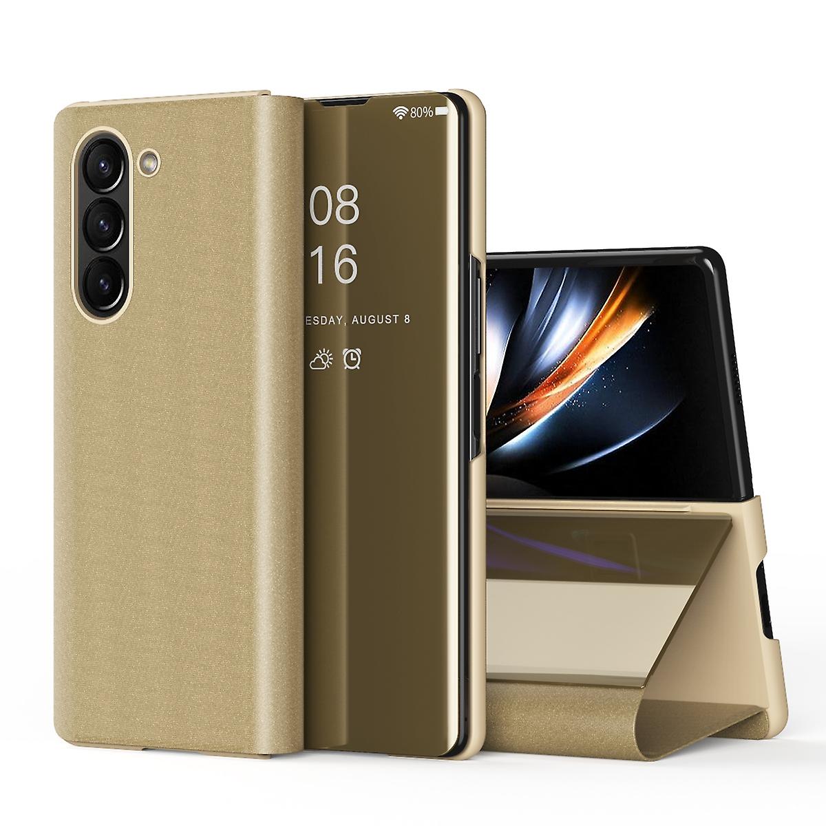 Plated Mirror Leather Case For Samsung Galaxy Z Fold5 5G