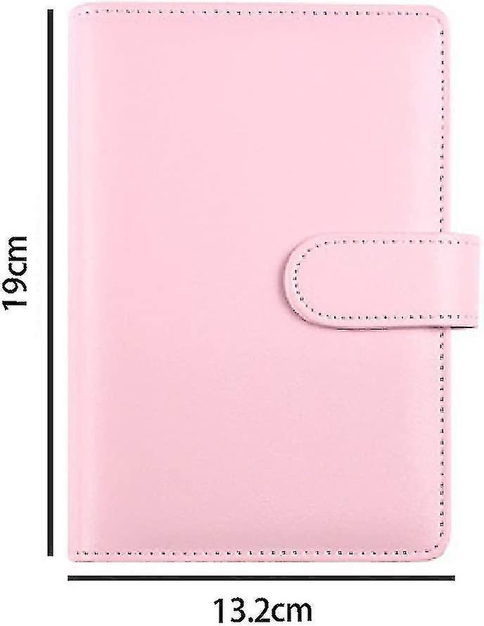 A6 Padfolio Ring Binder Pu Leather Round Ring Binder Cover Cellphone/cards Ring Binder