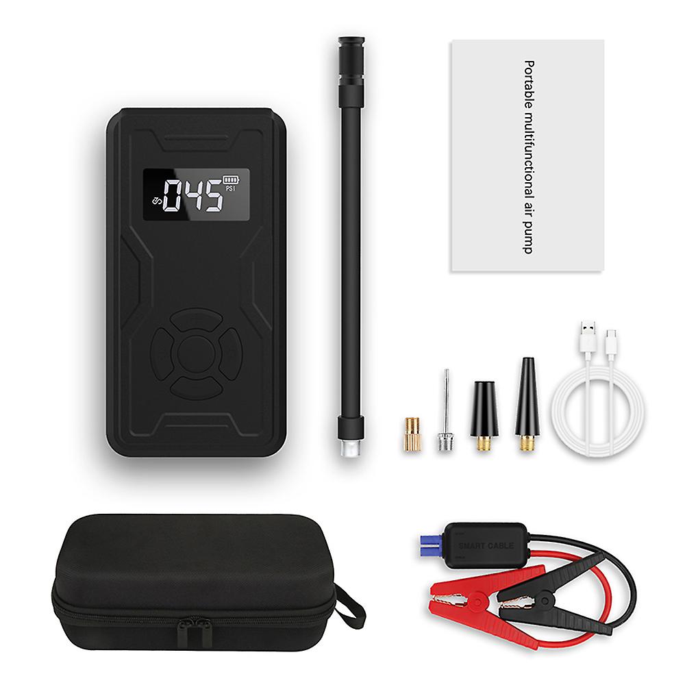Multifunctional Jump Starter With Air Compressor Battery Booster Power Pack