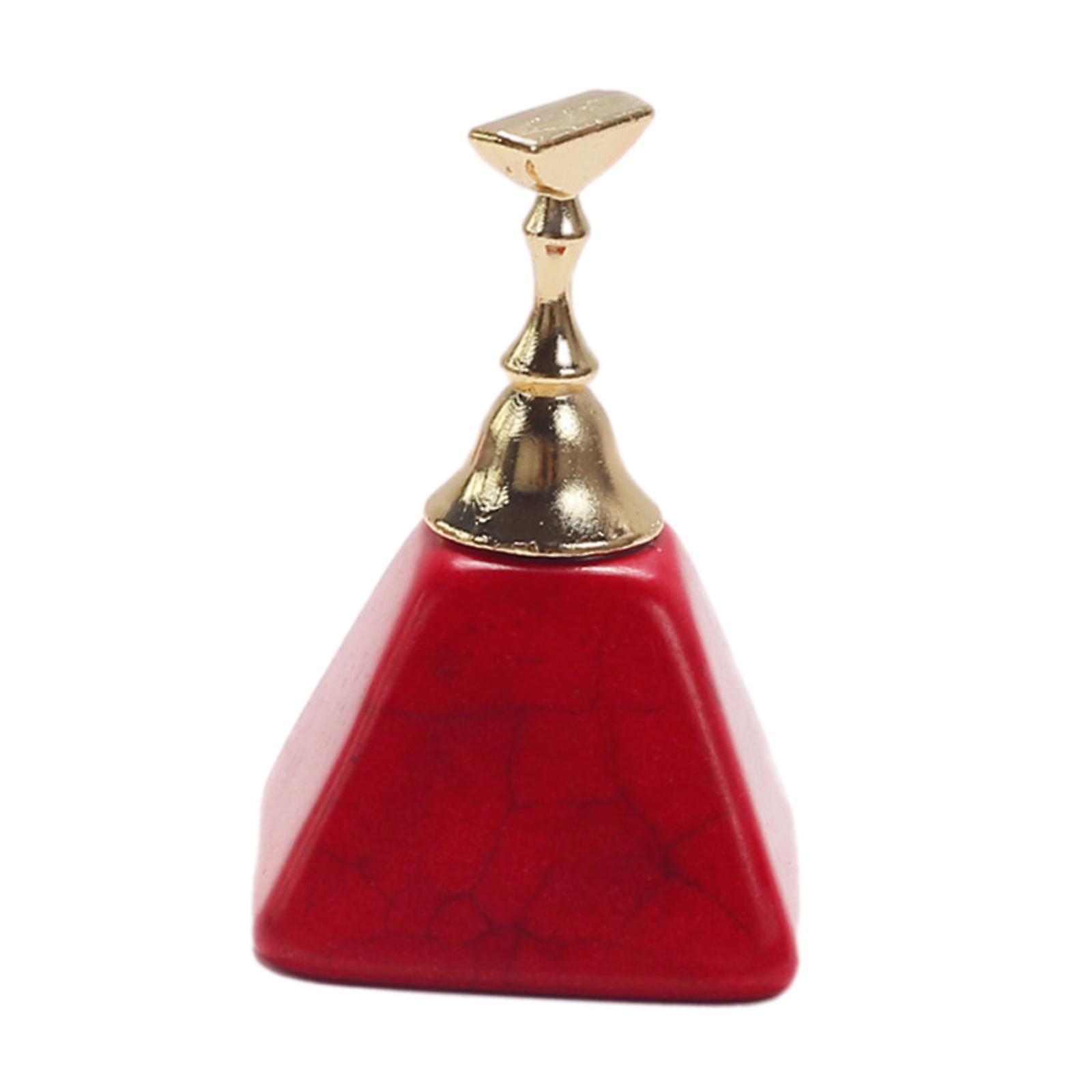 Nail Display Practice Stand Durable Magnetic Nail Practice Base for Home DIY Red