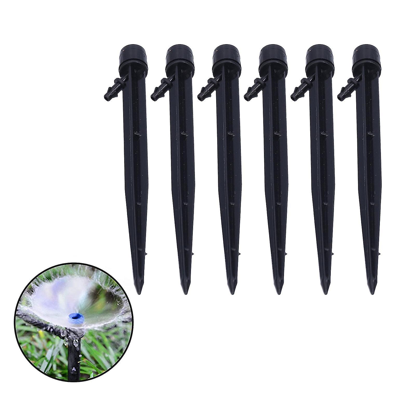 50PCS 1/4" Ground Insert Irrigation Drippers Black 18.2cm