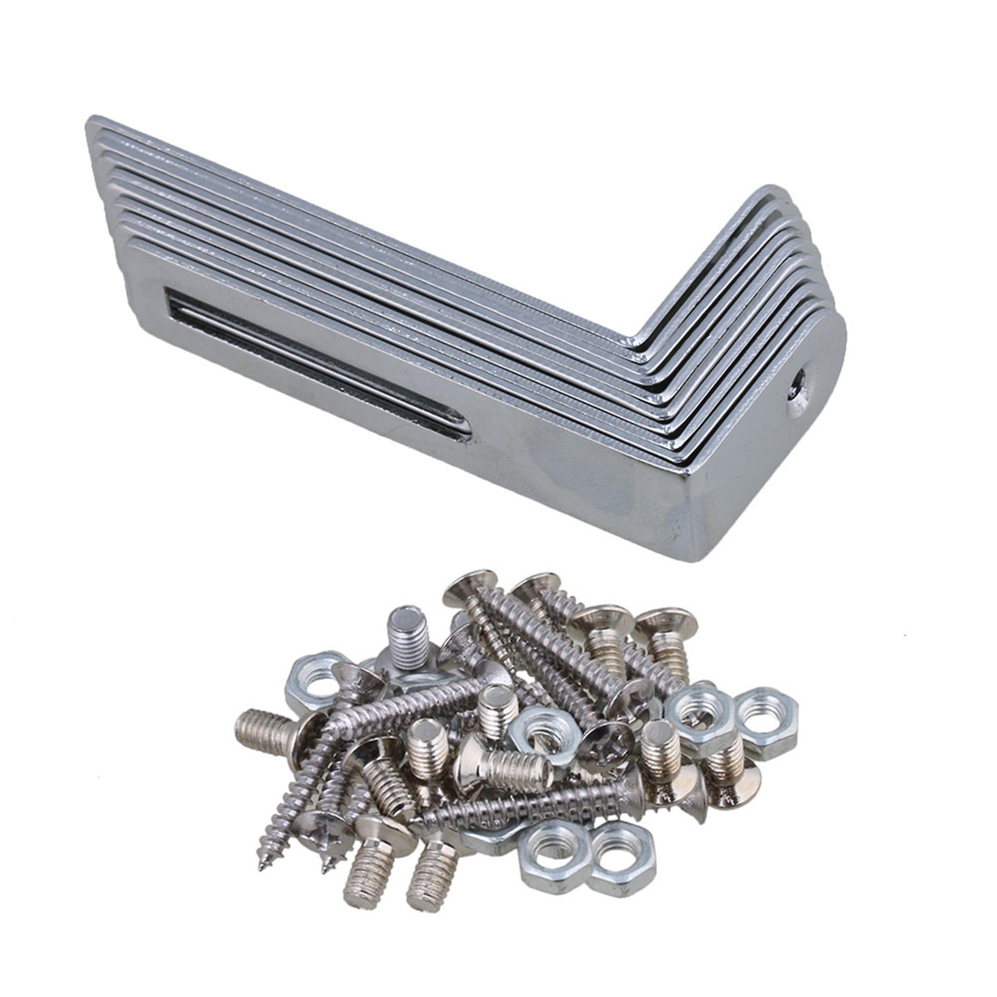 10 Pieces Chrome Bracket Mounting Screws for Electric Guitar