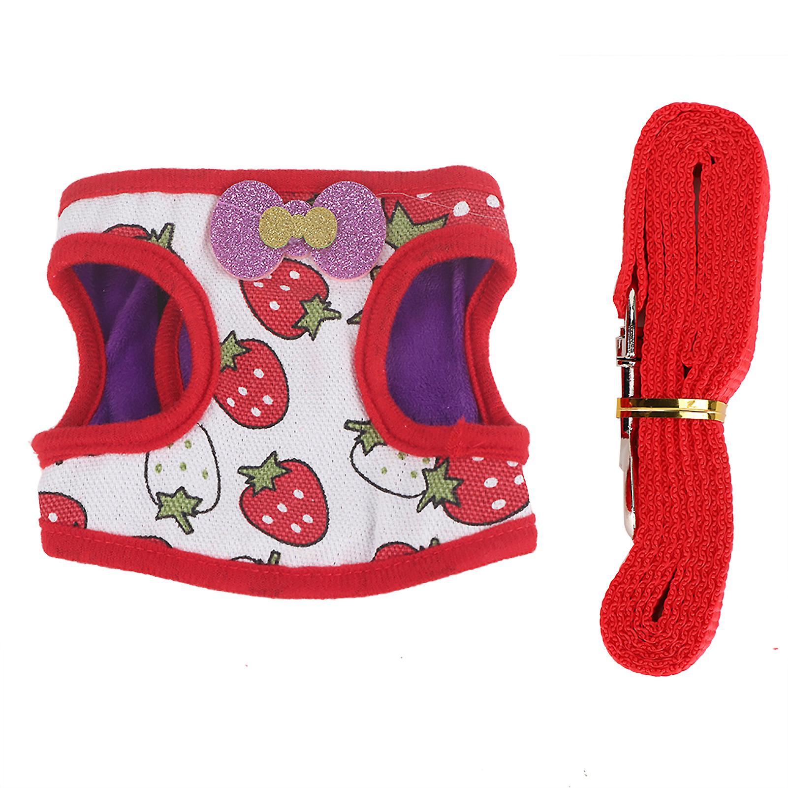 小さなペットの動物のひもハーネスセットウサギハムスターギニアピッグのための快適なチェストストラップトラクションベスト