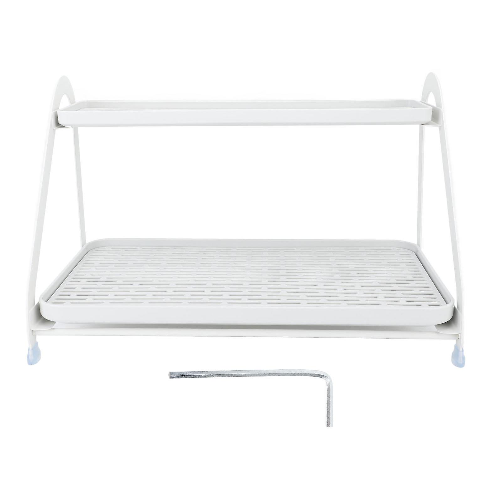 Cup Organizer Rack Double Layer Space Saving Removable Tray Cup Drying Rack For Home