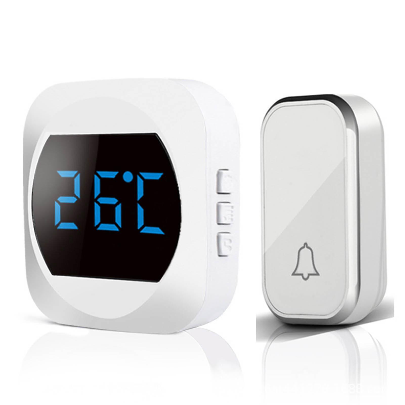 Wireless Smart Doorbell Kit - Self-Powered, 150m Range, Temp Display, 38 Tunes, Easy Install