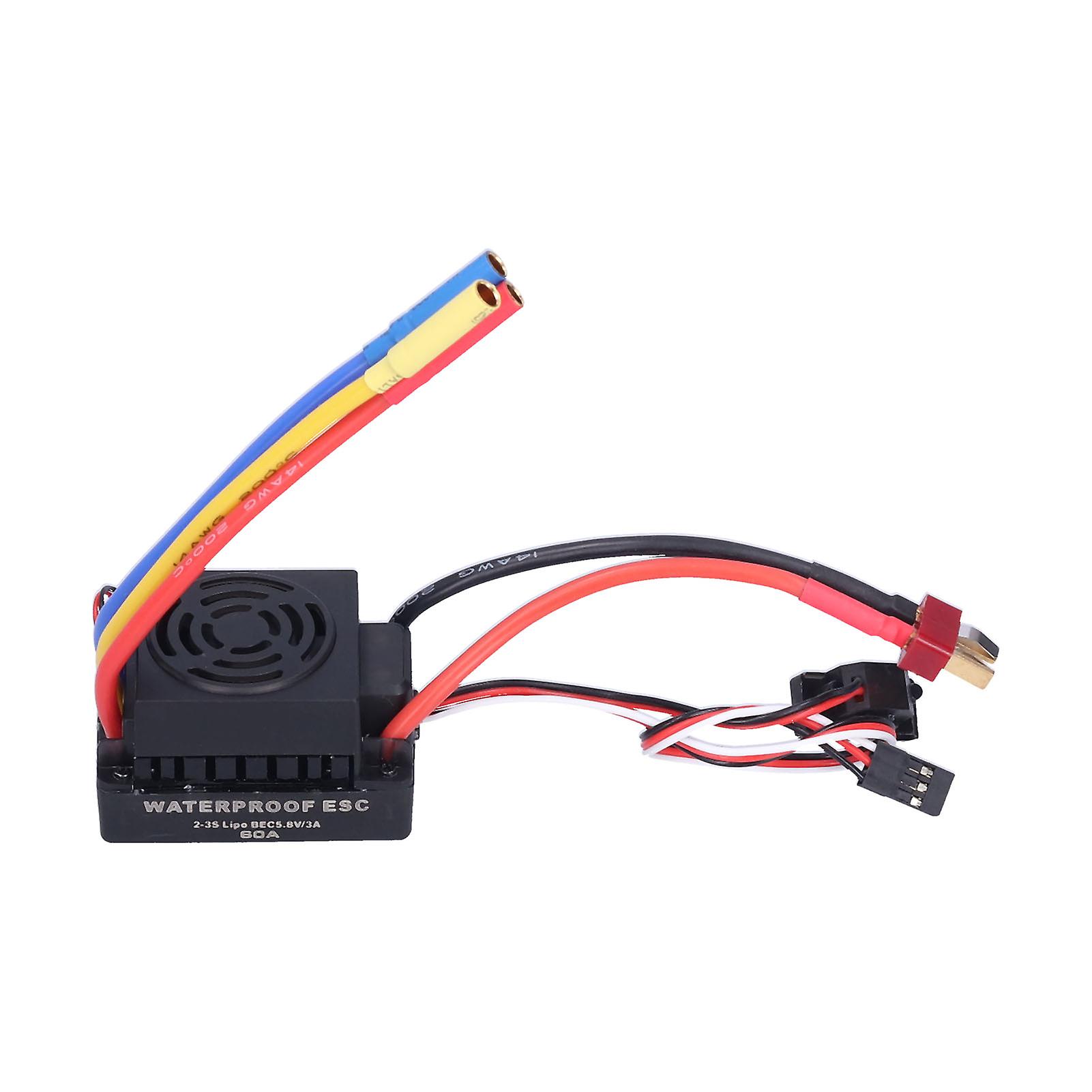 60A RC Brushless Waterproof RC Accessory ESC for 1/10 Remote Control Car