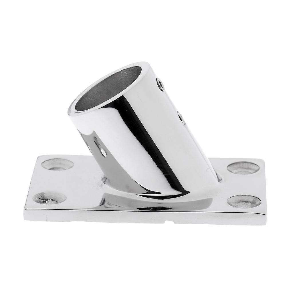 Marine Stainless Steel Boat Deck Handrail Rectangle Base 60 Degree 25mm