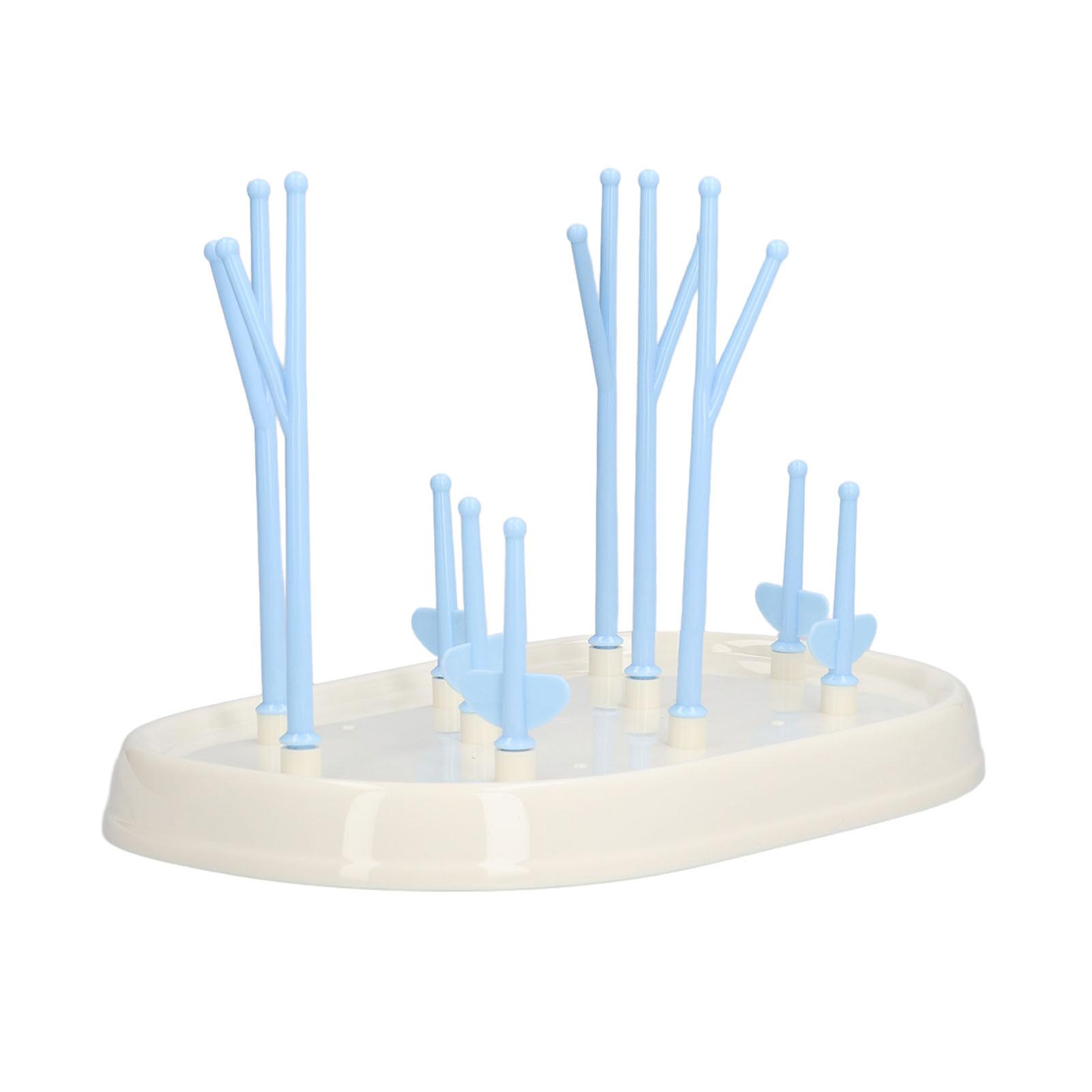 Feeding Bottle Drying Rack Collapsible Portable Baby Feeding Bottle Drying Draining RackBlue