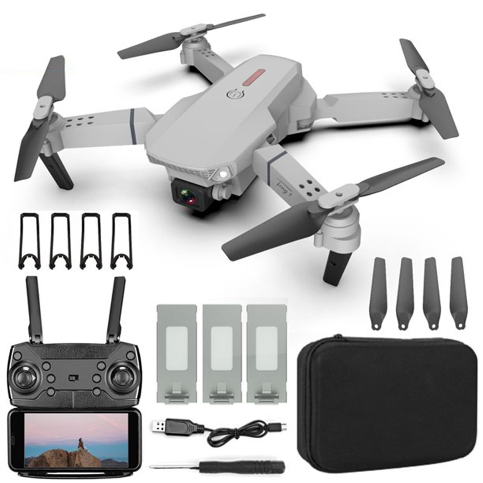 E88 Foldable Camera Drone with Dual Cameras Professional 4K HD RC Mini Drone Portable Quadcopter for Beginners