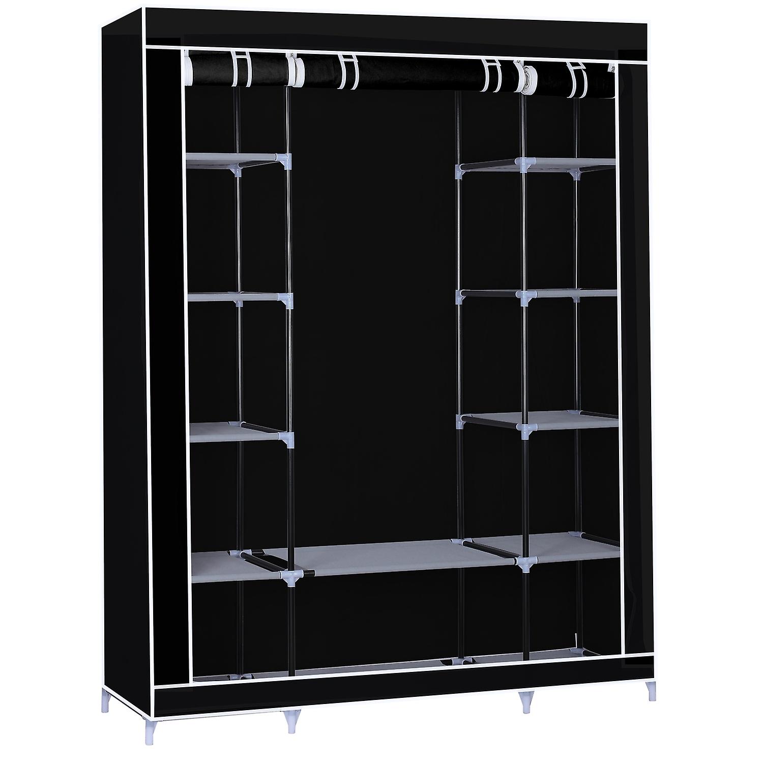 Herzberg HG-8009: Storage wardrobe - Large Black