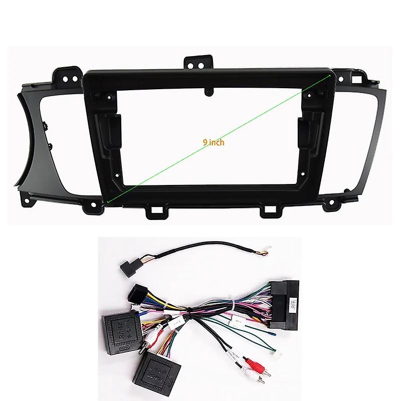 9 inch Car Frame Decoder Android Radio Audio Dash Fitting Panel Kit For KIA K7 Cadenza 2013-2017