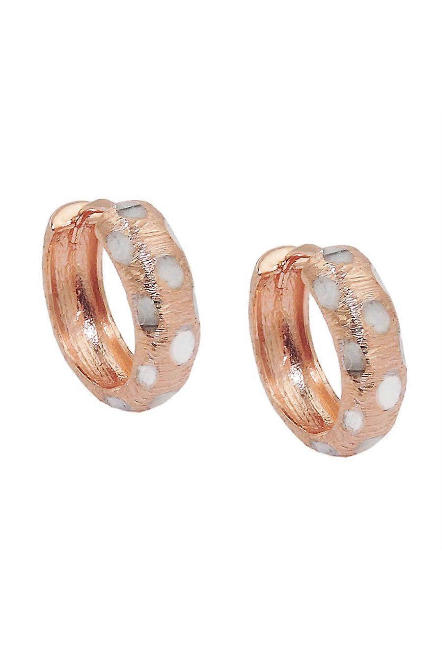 Hoop Earrings Two Tone 9k Redgold - Gl431434