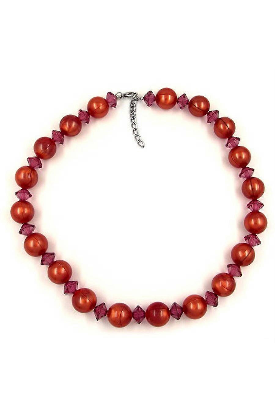 Necklace Beads 18mm Red-brown 50cm - Gl02341