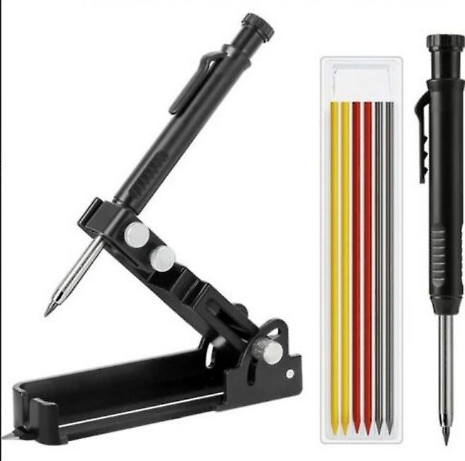 Multifunctional Scribing Tool DIY Scribing Gauge Scribe Tool with Deep Hole Pen Multifunctional Carpenter Pencil for Woodworking